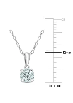 Wholesale 🥰 3/4 ct. t.g.w. Aquamarine Solitaire Pendant with Chain in Sterling Silver by Belk & Co. ⭐ -DealsBelk & Co. Store Belk 27209