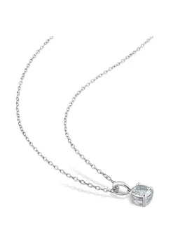Wholesale 🥰 3/4 ct. t.g.w. Aquamarine Solitaire Pendant with Chain in Sterling Silver by Belk & Co. ⭐ -DealsBelk & Co. Store Belk 27210