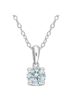 Wholesale 🥰 3/4 ct. t.g.w. Aquamarine Solitaire Pendant with Chain in Sterling Silver by Belk & Co. ⭐ -DealsBelk & Co. Store Belk 27211