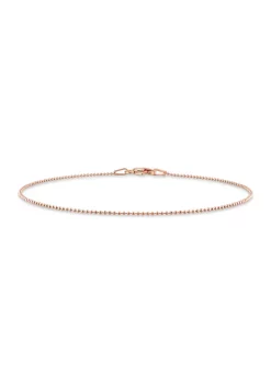 Budget 😍 18k Rose Gold Plated Sterling Silver 1mm Ball Chain Anklet, 9" by Belk & Co. 🔥 -DealsBelk & Co. Store Belk 27216