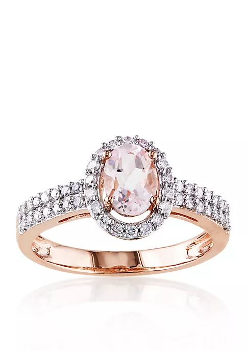 Best deal ๐ 10k Rose Gold Morganite and Diamond Ring by Belk & Co. ๐ 3 Best deal ๐ 10k Rose Gold Morganite and Diamond Ring by Belk & Co. ๐ - Image 3