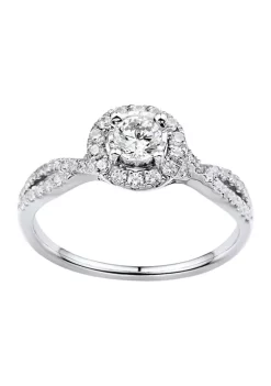 Flash Sale ⭐ 1/2 ct. t.w. Diamond Engagement ring in 10K White Gold by Belk & Co. 🤩