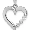 Discount 🎁 1/4 ct. t.w. Diamond Heart Pendant in 14K White Gold by Belk & Co. 😉