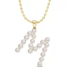 Best reviews of 🎉 3.5-4 mm Cultured Freshwater Pearl 'M' Initial Pendant with Chain in Yellow Plated Sterling Silver by Belk & Co. ✨