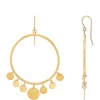 Discount 🤩 Circle Disk Earrings in 10K Yellow Gold by Belk & Co. 🎁