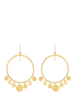 Discount 🤩 Circle Disk Earrings in 10K Yellow Gold by Belk & Co. 🎁 -DealsBelk & Co. Store Belk 27330