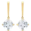 New 🔥 4.2 ct. t.w. White Topaz Drop Earrings by Belk & Co. 💯