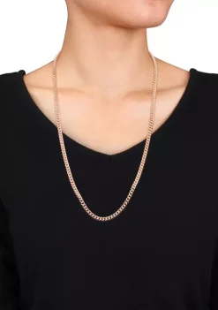 Deals 💯 18k Rose Gold Plated Sterling Silver 4.4mm Curb Link Chain Necklace by Belk & Co. 🤩 -DealsBelk & Co. Store Belk 27363