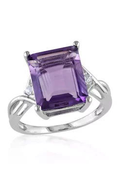 Cheap 💯 Amethyst and White Topaz Ring in Sterling Silver by Belk & Co. 🎁