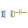 Deals ⭐ 14K Gold 5x3 Emerald Cut Aquamarine Earrings by Belk & Co. 🔥