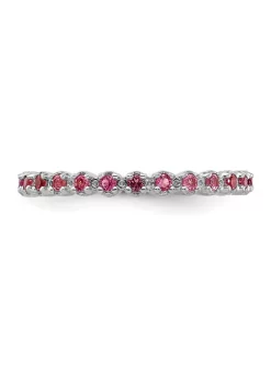 Best Pirce 😉 3/8 ct. t.w. Pink Tourmaline Stackable Expressions Ring in Sterling Silver by Belk & Co. 🛒 -DealsBelk & Co. Store Belk 27388