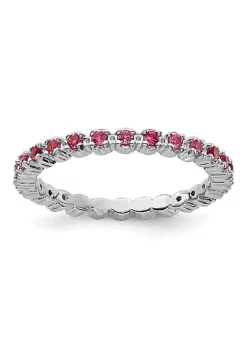 Best Pirce 😉 3/8 ct. t.w. Pink Tourmaline Stackable Expressions Ring in Sterling Silver by Belk & Co. 🛒 -DealsBelk & Co. Store Belk 27390