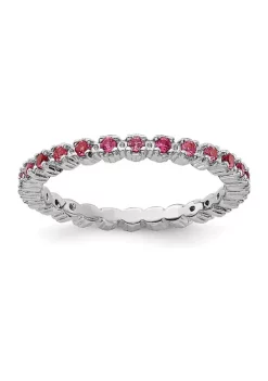 Best Pirce 😉 3/8 ct. t.w. Pink Tourmaline Stackable Expressions Ring in Sterling Silver by Belk & Co. 🛒 -DealsBelk & Co. Store Belk 27391