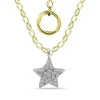 Cheapest 🎉 1/10 ct. t.w. Diamond Star Necklace on 15-1/2 inch Chain with 2" Extender, 18K Gold over Silver by Belk & Co. 😀