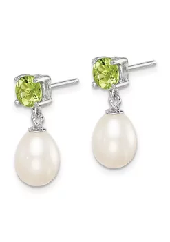 Flash Sale 😉 1.225 ct. t.w. Peridot and Freshwater Cultured Pearl Rhodium-plated 7-8mm Teardrop Earrings in Sterling Silver by Belk & Co. 🌟 7 Flash Sale 😉 1.225 ct. t.w. Peridot and Freshwater Cultured Pearl Rhodium-plated 7-8mm Teardrop Earrings in Sterling Silver by Belk & Co. 🌟 -DealsBelk & Co. Store Belk 27403