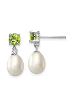 Flash Sale 😉 1.225 ct. t.w. Peridot and Freshwater Cultured Pearl Rhodium-plated 7-8mm Teardrop Earrings in Sterling Silver by Belk & Co. 🌟 11 Flash Sale 😉 1.225 ct. t.w. Peridot and Freshwater Cultured Pearl Rhodium-plated 7-8mm Teardrop Earrings in Sterling Silver by Belk & Co. 🌟 -DealsBelk & Co. Store Belk 27407