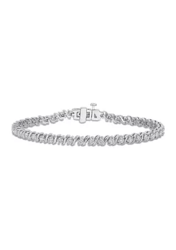 Best reviews of 🔔 2.7 ct. t.w. Created Moissanite S-Shape Tennis Bracelet in Sterling Silver by Belk & Co. ❤️ -DealsBelk & Co. Store Belk 27427