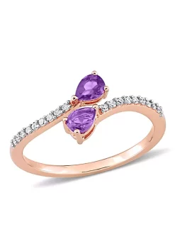 Best deal ๐ Pear Shape Amethyst and 1/10 CT TW Diamond Ring in 10k Rose Gold by Belk & Co. ๐ฏ 11 Best deal ๐ Pear Shape Amethyst and 1/10 CT TW Diamond Ring in 10k Rose Gold by Belk & Co. ๐ฏ -DealsBelk & Co. Store Belk 27437