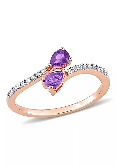 Best deal ๐ Pear Shape Amethyst and 1/10 CT TW Diamond Ring in 10k Rose Gold by Belk & Co. ๐ฏ 6 Best deal ๐ Pear Shape Amethyst and 1/10 CT TW Diamond Ring in 10k Rose Gold by Belk & Co. ๐ฏ - Image 6