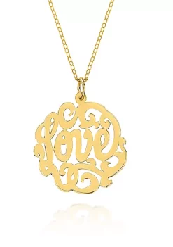 Hot Sale 🧨 10k Yellow Gold Love Monogram Pendant by Belk & Co. 🔔