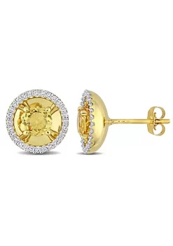 Cheapest 🎁 7/8 CT TGW Citrine and 1/4 CT TW Diamond Margarita Style Stud Earrings in 10k Yellow Gold by Belk & Co. 🤩 9 Cheapest 🎁 7/8 CT TGW Citrine and 1/4 CT TW Diamond Margarita Style Stud Earrings in 10k Yellow Gold by Belk & Co. 🤩 -DealsBelk & Co. Store Belk 27531