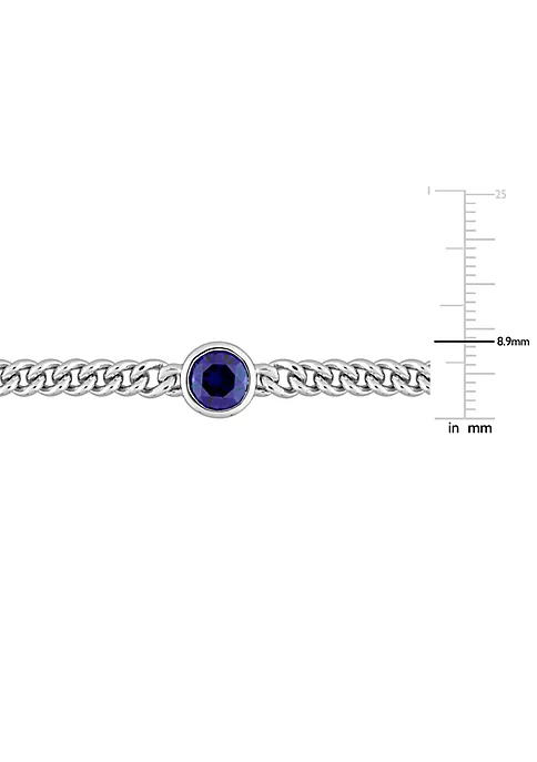 Buy ⌛ Lab Created 1.62 CT TGW Created Blue Sapphire Bracelet in Sterling Silver by Belk & Co. ✨ 3 Buy ⌛ Lab Created 1.62 CT TGW Created Blue Sapphire Bracelet in Sterling Silver by Belk & Co. ✨ - Image 3