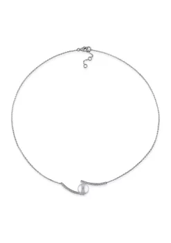 Cheapest 🎉 Lab Created 10 - 10.5 MM White Cultured Freshwater Pearl and Created White Sapphire Bypass Necklace in Sterling Silver by Belk & Co. ⌛ 8 Cheapest 🎉 Lab Created 10 - 10.5 MM White Cultured Freshwater Pearl and Created White Sapphire Bypass Necklace in Sterling Silver by Belk & Co. ⌛ -DealsBelk & Co. Store Belk 27588