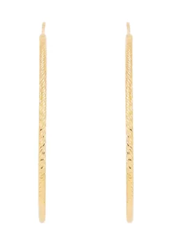 Cheap 🎁 2x55MM C Tube Hoop Earrings in Sterling Silver by Belk & Co. 👏 -DealsBelk & Co. Store Belk 27597