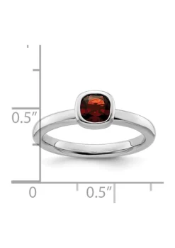Coupon 👏 3/4 ct. t.w. Cushion-cut Garnet Stackable Expressions Ring in Sterling Silver by Belk & Co. 🥰 -DealsBelk & Co. Store Belk 27601