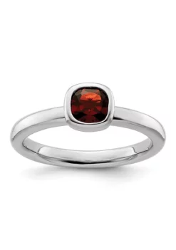 Coupon 👏 3/4 ct. t.w. Cushion-cut Garnet Stackable Expressions Ring in Sterling Silver by Belk & Co. 🥰 -DealsBelk & Co. Store Belk 27602