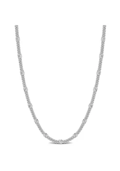Top 10 😉 Fancy Curb Link Necklace in Sterling Silver by Belk & Co. 🎉