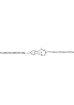 Top 10 😉 Fancy Curb Link Necklace in Sterling Silver by Belk & Co. 🎉 -DealsBelk & Co. Store Belk 27606