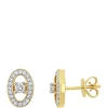 Deals 😀 1/3 ct. t.w. Diamond Floating Halo Oval Stud Earrings in 14K Yellow Gold by Belk & Co. 🧨