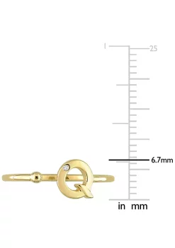 Best reviews of ⭐ Diamond Accent Initial Ring in 10K Yellow Gold by Belk & Co. 😍 -DealsBelk & Co. Store Belk 27655
