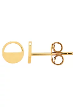 Outlet 😍 14K Yellow Gold Half Open Flat Circle Stud by Belk & Co. ⭐ -DealsBelk & Co. Store Belk 27670