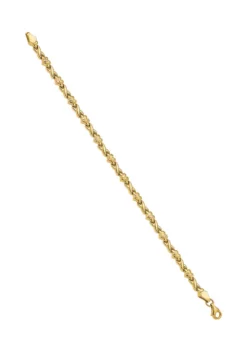 Top 10 🥰 14K Yellow Gold Polished Diamond Cut Heart 7 Inch Bracelet by Belk & Co. 🎉 -DealsBelk & Co. Store Belk 2768