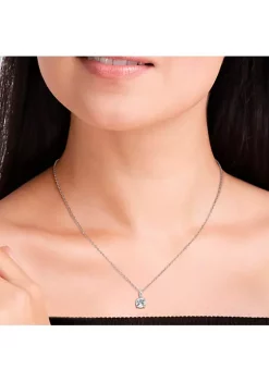 Discount ⭐ 3/4 ct. t.g.w. Aquamarine Solitaire Pendant with Chain in Sterling Silver by Belk & Co. ⌛ -DealsBelk & Co. Store Belk 27710
