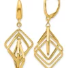 Wholesale ⭐ 14K Yellow Gold Polished Squares Dangle Earrings by Belk & Co. 🎉