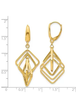 Wholesale ⭐ 14K Yellow Gold Polished Squares Dangle Earrings by Belk & Co. 🎉 -DealsBelk & Co. Store Belk 27761