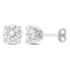 Brand new 🛒 Lab Created 3.75 TGW Created Moissanite Stud Earrings with Heart Detail in Sterling Silver by Belk & Co. 🌟