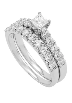 Best Sale 🤩 My Forever 1 ct. t.w. Round Diamond Bridal Ring Set in 14k White Gold by Belk & Co. 💯 -DealsBelk & Co. Store Belk 27807