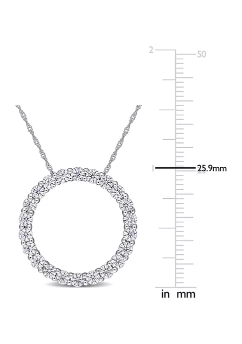 Top 10 ๐ 2.2 ct. t.w. Moissanite Circle Pendant with Chain in 14K White Gold by Belk & Co. ๐ฅฐ 2 Top 10 ๐ 2.2 ct. t.w. Moissanite Circle Pendant with Chain in 14K White Gold by Belk & Co. ๐ฅฐ - Image 2