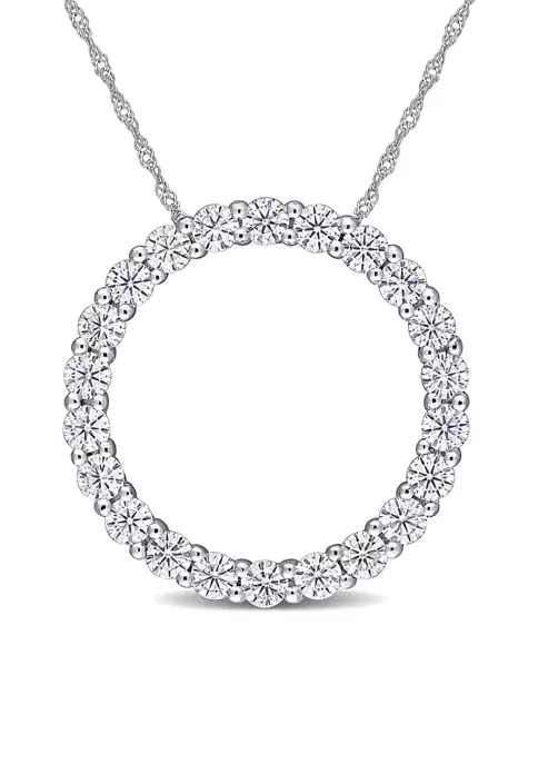 Top 10 ๐ 2.2 ct. t.w. Moissanite Circle Pendant with Chain in 14K White Gold by Belk & Co. ๐ฅฐ 5 Top 10 ๐ 2.2 ct. t.w. Moissanite Circle Pendant with Chain in 14K White Gold by Belk & Co. ๐ฅฐ - Image 5
