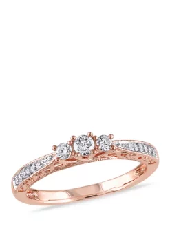 Best deal โญ 1/4 ct. t.w. Diamond 3 Stone Engagement Ring by Belk & Co. ๐ฅ