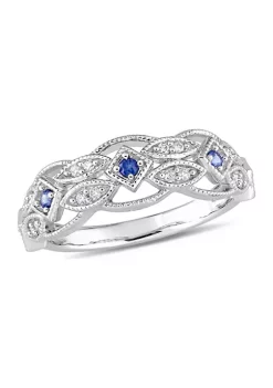 New ๐งจ 1/8 ct. t.w. Sapphire and 1/8 ct. t.w. Diamond Vintage Ring in 10K White Gold by Belk & Co. โ๏ธ 11 New ๐งจ 1/8 ct. t.w. Sapphire and 1/8 ct. t.w. Diamond Vintage Ring in 10K White Gold by Belk & Co. โ๏ธ -DealsBelk & Co. Store Belk 27847