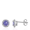 Best deal 😍 Tanzanite and Diamond Earrings in 10k White Gold by Belk & Co. 🎁