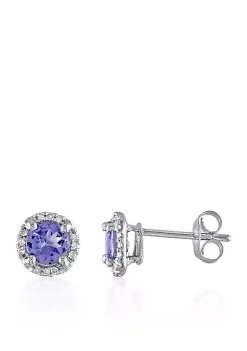 Best deal 😍 Tanzanite and Diamond Earrings in 10k White Gold by Belk & Co. 🎁