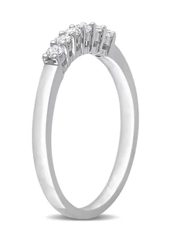 Top 10 🔥 Lab Created 1/3 CT TGW Created White Sapphire Anniversary Band in 10k White Gold by Belk & Co. 👏 -DealsBelk & Co. Store Belk 27862