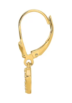 Top 10 🌟 14K Yellow Gold and White Rhodium Diamond-Cut Heart Lever Back Earrings by Belk & Co. 🔔 -DealsBelk & Co. Store Belk 27873