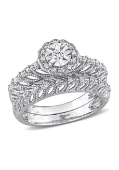 Best deal ๐ฅ 1/4 CT TW Diamond Octagon Halo Bridal Ring Set in Sterling Silver by Belk & Co. โ 11 Best deal ๐ฅ 1/4 CT TW Diamond Octagon Halo Bridal Ring Set in Sterling Silver by Belk & Co. โ -DealsBelk & Co. Store Belk 27880